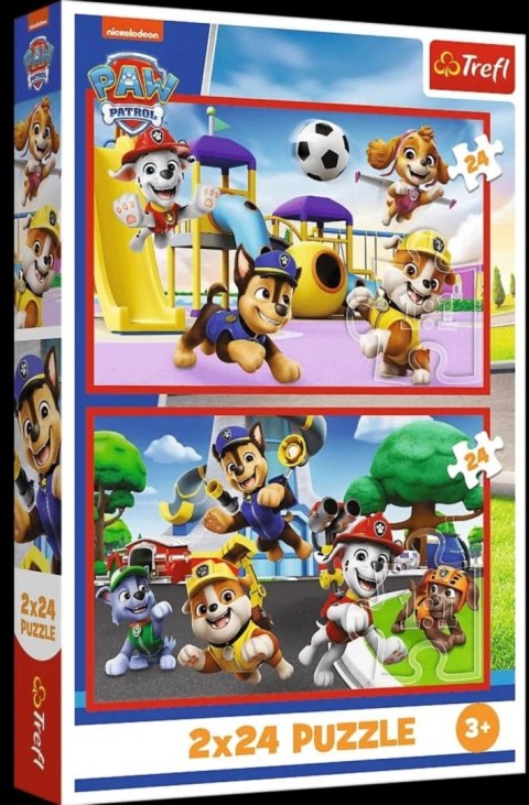 Puzzle 2x24el Psi dzień zabaw TREFL 34434 TR