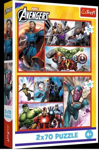 Puzzle 2x70el Zostań bohaterem Marvel TREFL 34439 TR