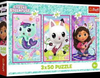 Puzzle 3x60el Poznajcie Gabby i Kotki TREFL 34876 TR