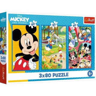 Puzzle 3x80 elementów Ekipa Myszki Miki TREFL 34887 TR