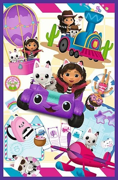 Puzzle 3x80 elementów Kolorowe Dni Gabby TREFL 34882 TR