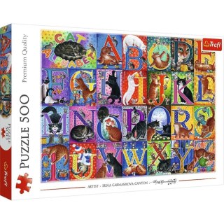 Puzzle 500el Koci alfabet TREFL 37527 TR