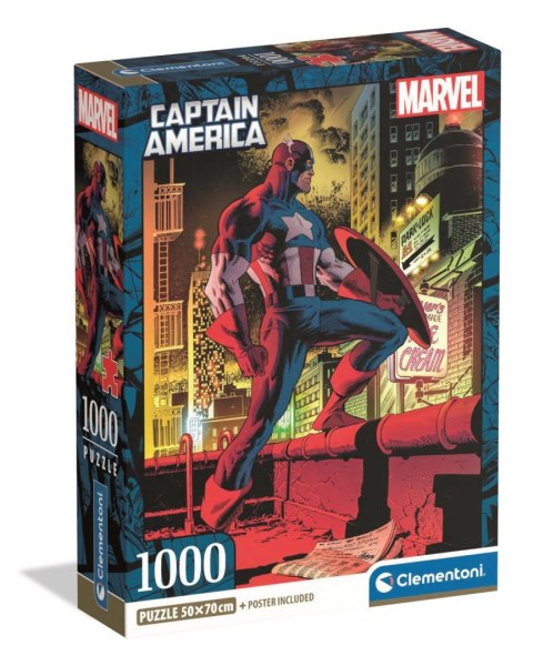 Puzzle Clementoni 1000EL 37049 MARVEL CAPTAIN AMER PUD6