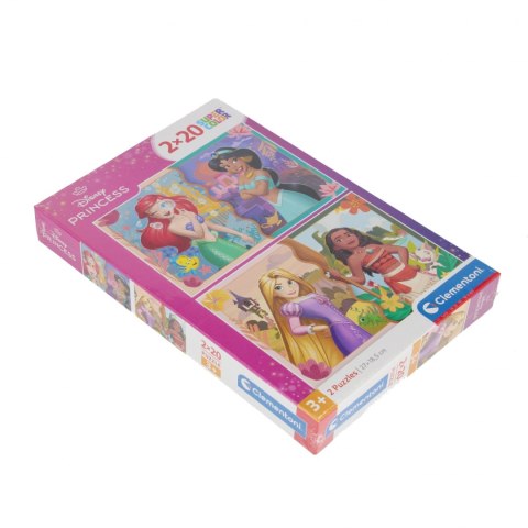 Puzzle Clementoni 2x20 elementów Super Color Princes 24092