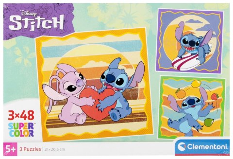 Puzzle Clementoni 3x48 elementów Super Kolor Stitch 25062
