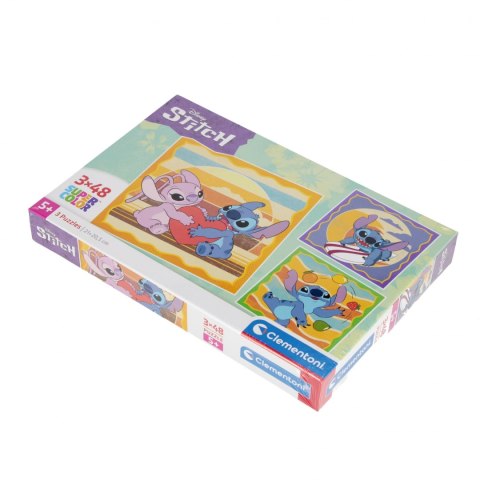 Puzzle Clementoni 3x48 elementów Super Kolor Stitch 25062