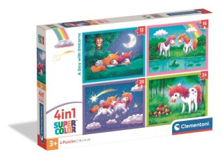 Puzzle Clementoni 4W1 21740 UNICORNS PUD6
