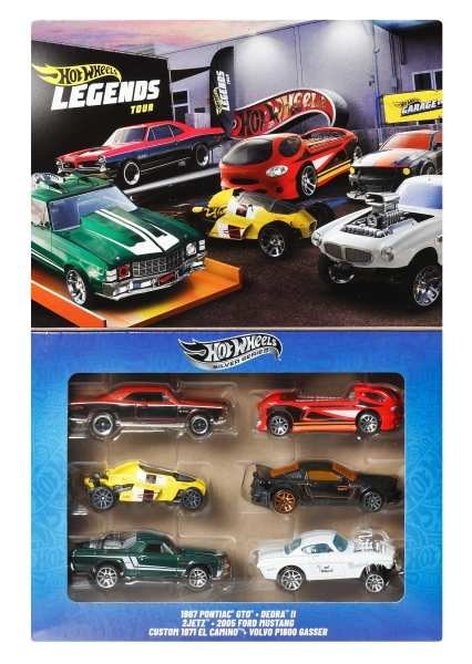 Hot Wheels Legends Wielopak Legendy HW Zestaw 6 metalowych samochodów premium w skali 1:64