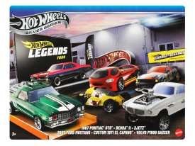 Hot Wheels Legends Wielopak Legendy HW Zestaw 6 metalowych samochodów premium w skali 1:64
