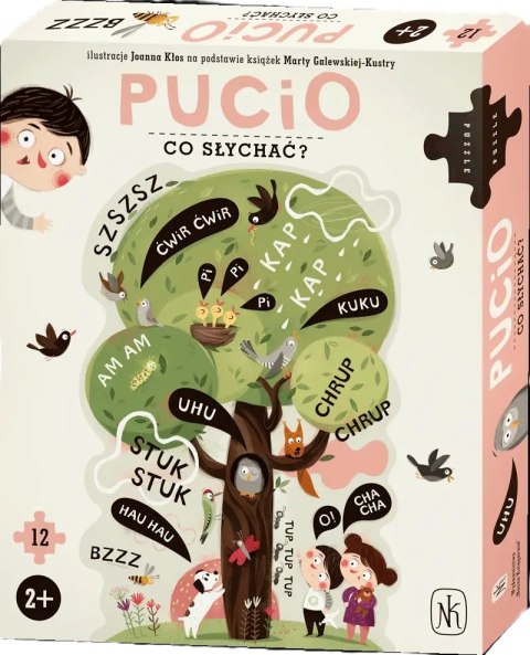 Nasza Księgarnia Pucio Co słychać puzzle 12el