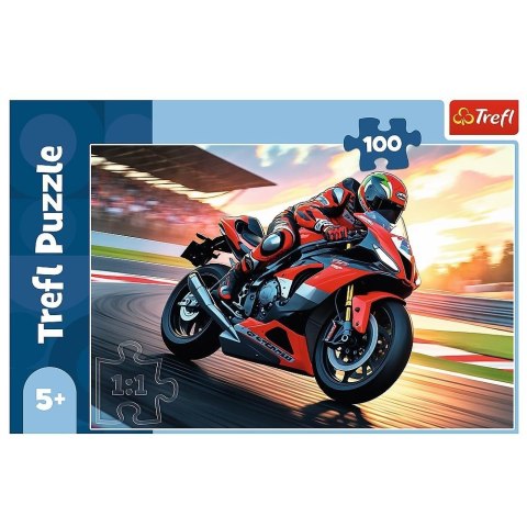 Puzzle 100 elementów Szybki Motocykl TREFL 16489 TR