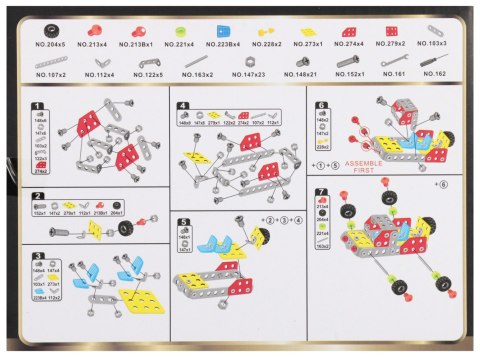 Klocki konstrukcyjne metalowe Pojazdy mix MEGA CREATIVE 567506