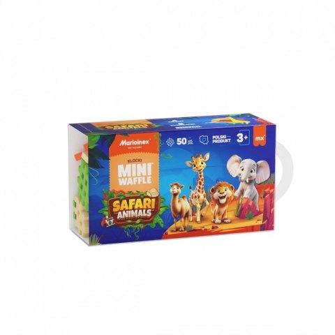 Klocki konstrukcyjne wafle mini 50el Safari MARIOINEX 907092