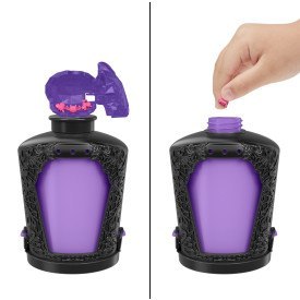 Monster High Eliksiry Minilalka Małe lalki 7,5 cm z wodną niespodzianką i ozdobami HYB10 WB6