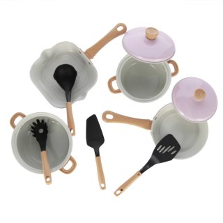 Naczynia kuchenne metalowe różowe MEGA CREATIVE 568598