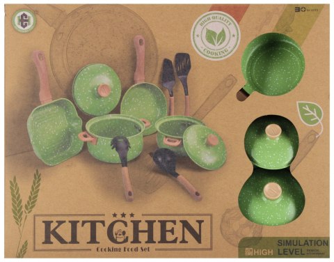 Naczynia kuchenne metalowe zielone MEGA CREATIVE 568596