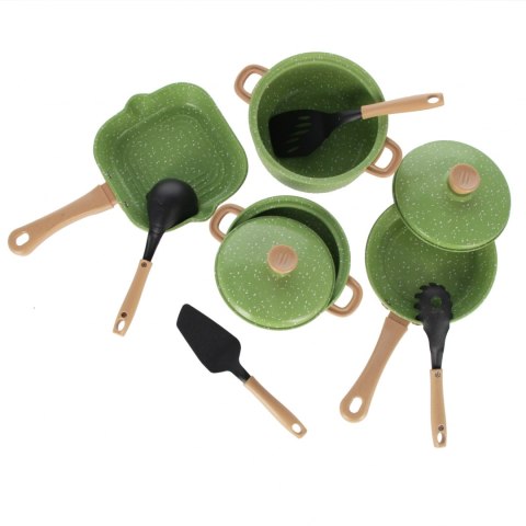 Naczynia kuchenne metalowe zielone MEGA CREATIVE 568596