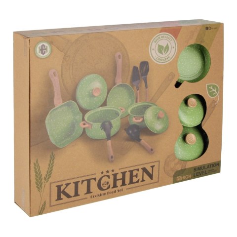 Naczynia kuchenne metalowe zielone MEGA CREATIVE 568596
