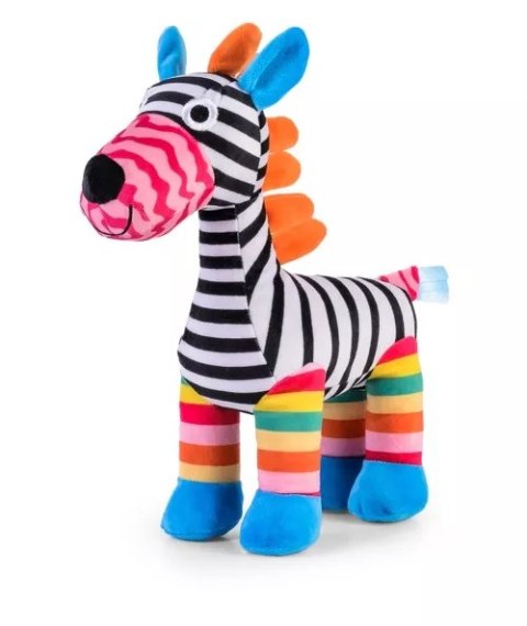 PLUSZAK ZEBRA 28CM KOLOROWA STOJACA