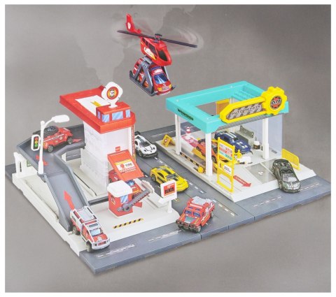 Parking Straż Pożarna z akcesoriami metalowy MEGA CREATIVE 569340