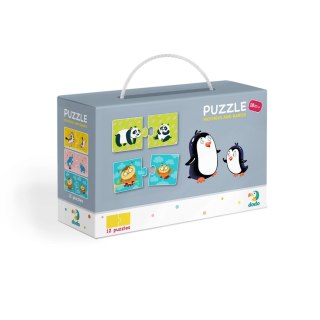 Puzzle 12 elementów Duo Mamy i Dzieci MAKSIK DOB0150
