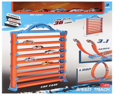 Tor samochodowy z akcesoriami metalowymi garaż MEGA CREATIVE 569509