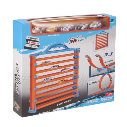 Tor samochodowy z akcesoriami metalowymi garaż MEGA CREATIVE 569509