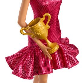 Barbie Tancerka Lalka modowa z brązowymi włosami upiętymi w kok JFR09
