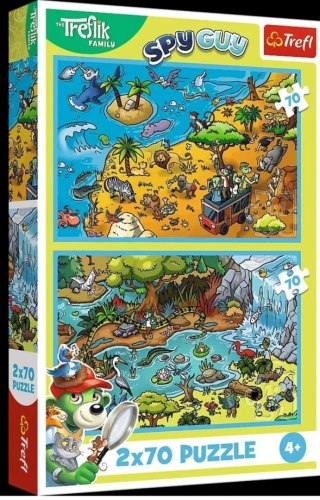 Puzzle 2x70el Trefliki w krainie zwierząt TREFL 34445 TR