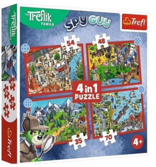 Puzzle 4w1 Podróże Treflikow TREFL 34675 TREF
