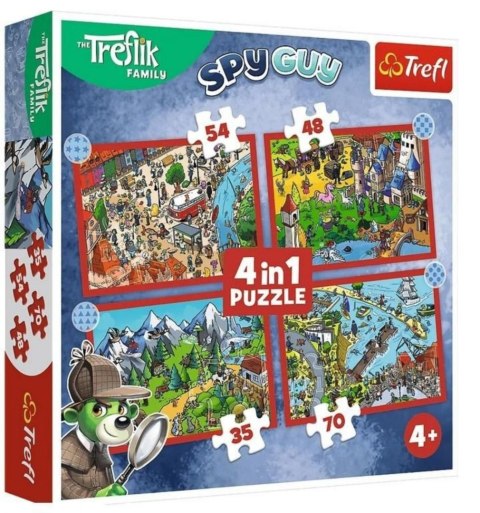 Puzzle 4w1 Podróże Treflikow TREFL 34675 TREF