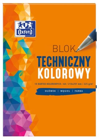 BLOK TECHNICZNY OXFORD A3 10K 225G KOLOR