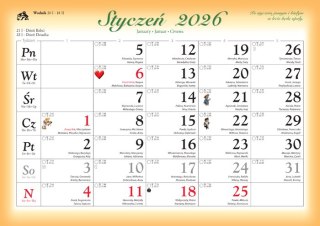 Kalendarz 13 planszowy A4 Misie LUCRUM WL11