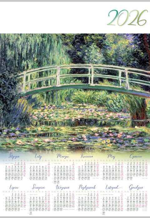 Kalendarz planszowy A1 Monet pud.A 10 LUCRUM PL11-A1