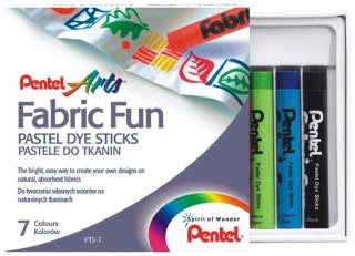 Pastele do tkanin 7 kolorów PENTEL PTS-7