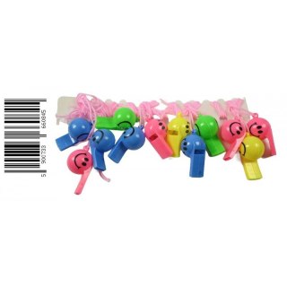 Brelok Gwizdek buzka mix kolor 5cm A 12 TOYS D44200