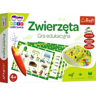 Gra edukacyjna Zwierzęta z magnetycznym ołówkiem TREFL 02111