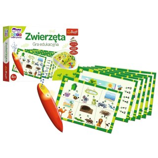 Gra edukacyjna Zwierzęta z magnetycznym ołówkiem TREFL 02111