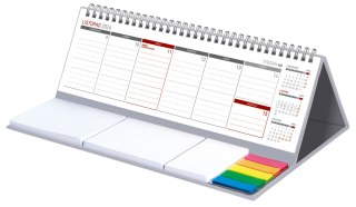KALENDARZ BIURKOWY Z NOTESEM MAXI TYGODNIOWY SPIRALOWANY NR KAT. KB042B SZARY