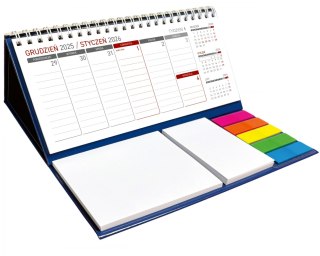 KALENDARZ BIURKOWY Z NOTESEM TYGODNIOWY SPIRALOWANY NR KAT. KB044B GRANAT
