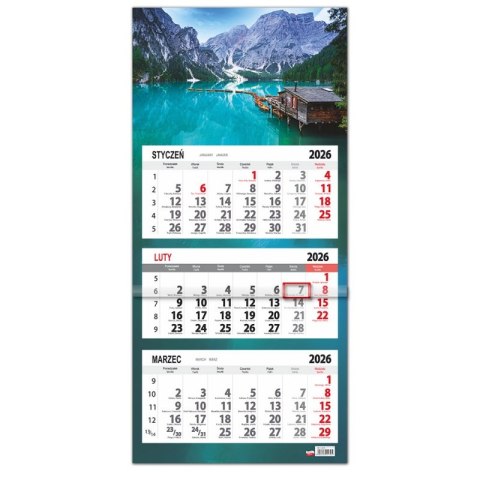KALENDARZ TROJDZIEL 67X32 SPT SB12 LAZUR