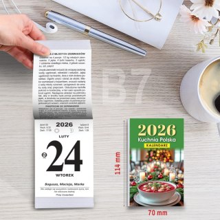 KALENDARZ ZDZIERAK 70X114 KUCHNIA POLSKA OP