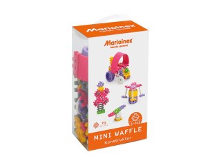 Klocki konstrukcyjne Mini Waffle 70 elementów Konstruktor Średni różowy MARIOINEX 902813