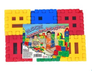 Klocki konstrukcyjne wafle 36 elementów kolorowe CZAKO 025012