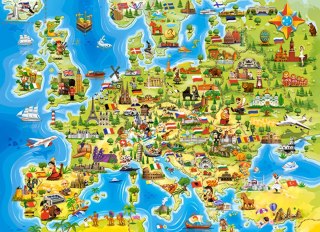 Puzzle 100 elementów Map of Europe CASTORLAND B-111060