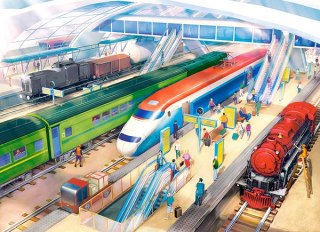 Puzzle 100 elementów Train Station CASTORLAND B-111190