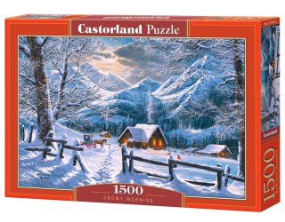 Puzzle 1500 elementów Snowy Morning Pud CASTORLAND C-151905