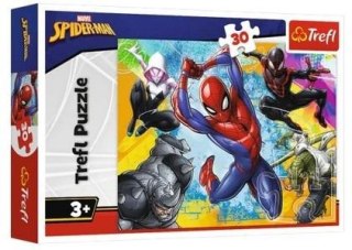 Puzzle 30 elementów Kolory Spiderman TREFL 18307 TR
