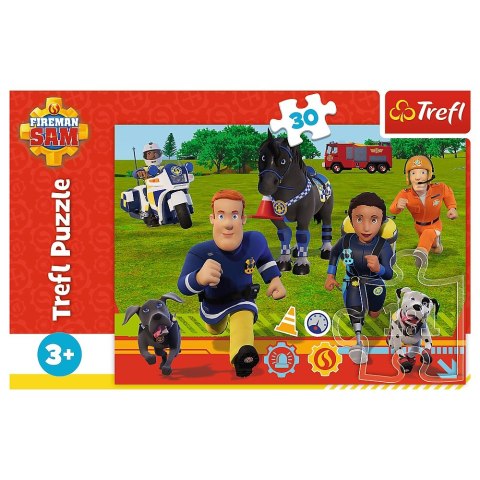 Puzzle 30 elementów Strażak Sam Gotowi do pomocy TREFL 18297 TR
