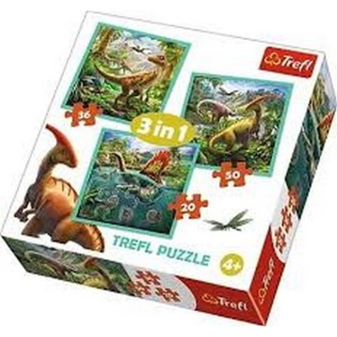 Puzzle 3w1 Niezwykły Świat Dinozaurów TREFL 34837 TR